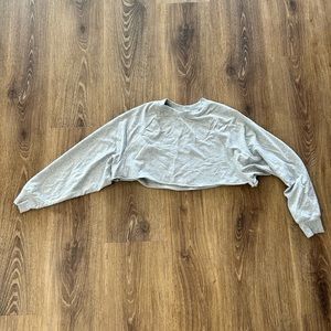 alo double take pullover sweater cropped